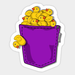 Ducky Invasion Pocket Sticker